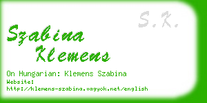szabina klemens business card